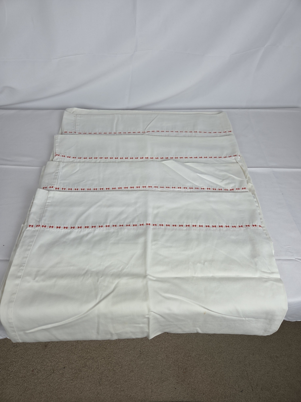 Vintage Pillows Cases With Embroidery ..29"x 20"